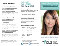 Agency Brochure - Calgary Legal Guidance