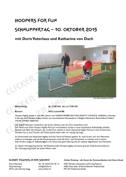 Hoopers Schnuppertag - Clicker Training in der Schweiz