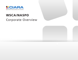 CIARA WSCA-NASPO Corporate Overview