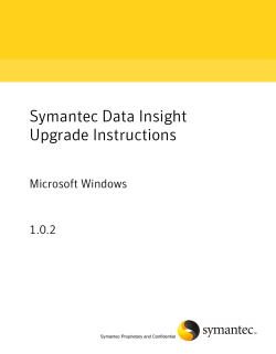 Symantec Data Insight Upgrade Instructions