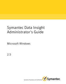 Symantec Data Insight Administrator`s Guide