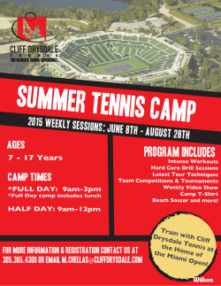program includes - Cliff Drysdale Tennis