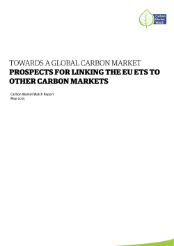 towards a global carbon market prospects for linking the eu ets to