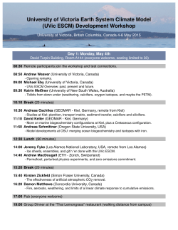UVic_ESCM workshop agenda.pages
