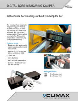 digital bore measuring caliper - CLIMAX Portable Machining