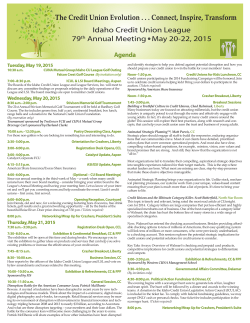 Idaho Credit Union League 79th Annual Meeting May