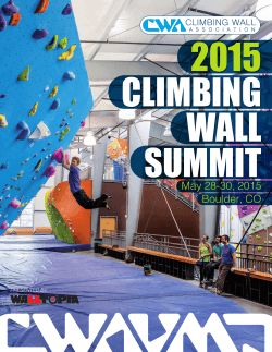 Conference Program - Climbing Wall Association