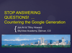 STOP ANSWERING QUESTIONS! Countering the Google