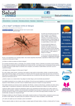 Va a viajar? protÃ©jase contra el dengue