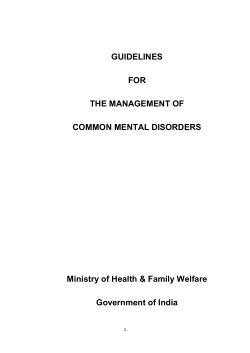 Management of Common Mental Disorders