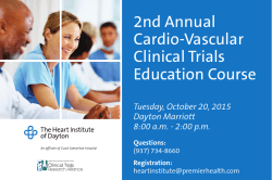 2nd Annual Cardio-Vascular Clinical Trials Education Course