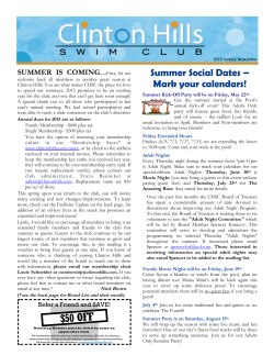 2015 Annual Newsletter