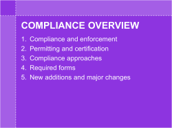 COMPLIANCE OVERVIEW - California Lighting Technology Center