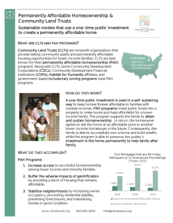 Urge HUD to address barriers for community land trusts to utilize the