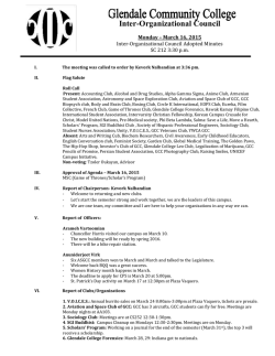 March 16, 2015 - Glendale Community College