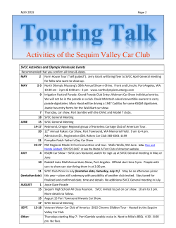 Activities of the Sequim Valley Car Club