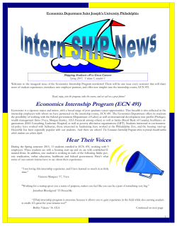 Economics Internship Program (ECN 491) Hear Their Voices