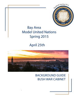 Bay Area Model United Nations Spring 2015 April 25th