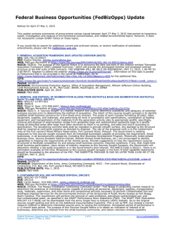 Federal Business Opportunities (FedBizOpps) Update - CLU-IN
