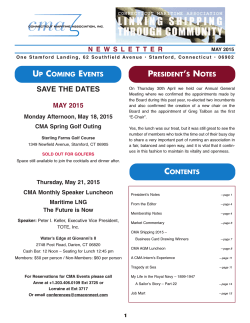 save the dates may 2015 - Connecticut Maritime Association