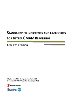 Standardised Indicators guidelines