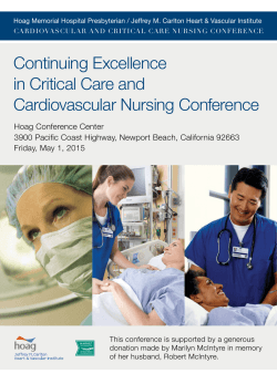 Continuing Excellence in Critical Care and Cardiovascular Nursing