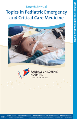 Topics in Pediatric Emergency and Critical Care Medicine