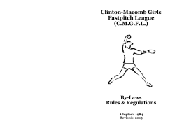 2015 CMGFL By-Laws and Rules Booklet Format - Clinton