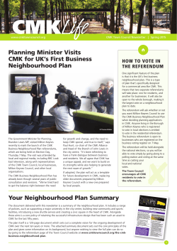 Planning Minister Visits CMK for UK`s First Business Neighbourhood