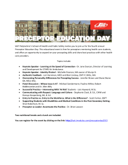 SAIT Preceptor Education Day - May 5, 2015