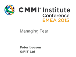 Managing Fear - CMMI Institute
