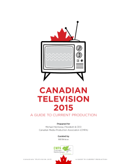 canadian television 2015 - Canadian Media Production Association