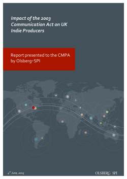 report - Canadian Media Production Association