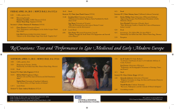 Text and Performance in Late Medieval and Early Modern Europe