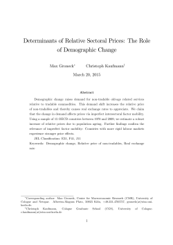 Determinants of Relative Sectoral Prices