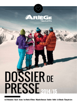 Dossier de presse hiver 2014/2015