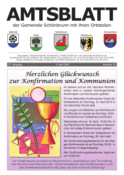 Amtsblatt SchÃ¶nbrunn KW 15-2015