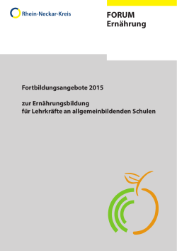 Erzieherinnenfortbildungen Planung 09 - Rhein-Neckar
