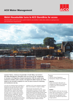 ACO Water Management Welsh Housebuilder turns to ACO