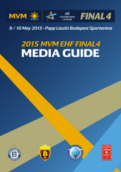 MVM EHF FINAL4 Media Guide - European Handball Federation