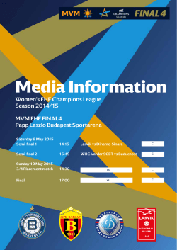 Media Information - European Handball Federation