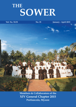 The Sower Apr 2015 nEW - Congregation of the Missionary Brothers