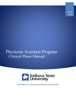 Clinical Phase Manual - Indiana State University