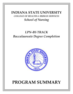 LPN-BS Track Summary - Indiana State University