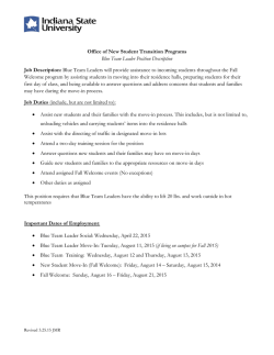 Position Description - Indiana State University