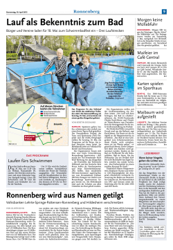 Zeitungsbericht Laufen fÃ¼rs Schwimmen