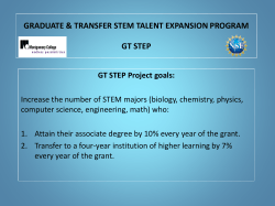 graduate & transfer stem talent expansion program gt step