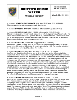 Police Blotter March 22