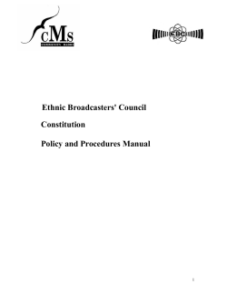 CMS-EBC Policy Procedures and Constitution