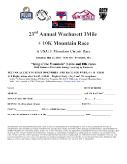 23 Annual Wachusett 3Mile + 10K Mountain Race